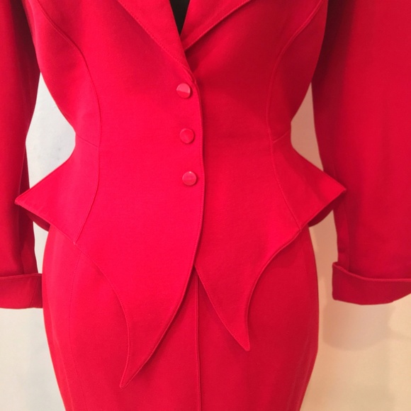 Thierry Mugler | Skirts | Rare Thierry Mugler Wasp Jagged Red ...